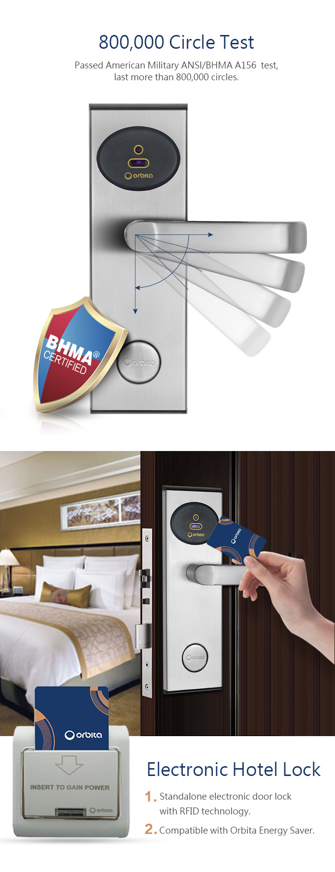 Khóa khách sạn E3010S ORBITA