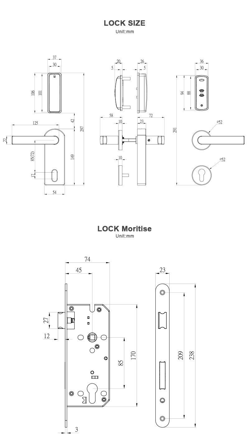 Khóa cửa khách sạn S3063P ORBITA