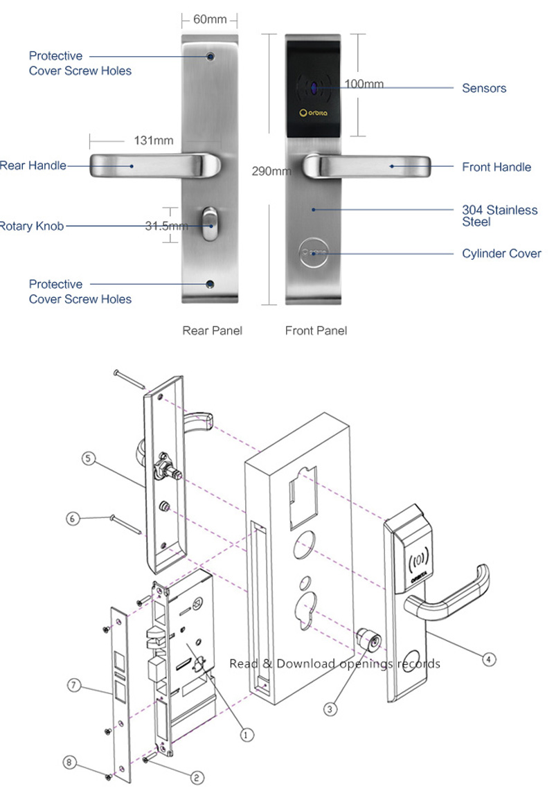 Khóa RFID khách sạn E3041 ORBITA
