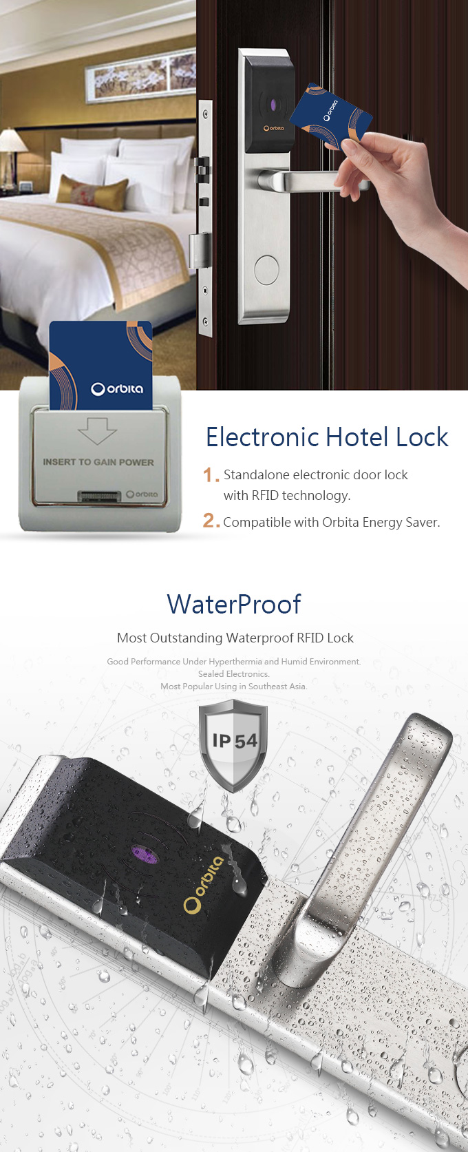 Khóa RFID khách sạn E3041 ORBITA