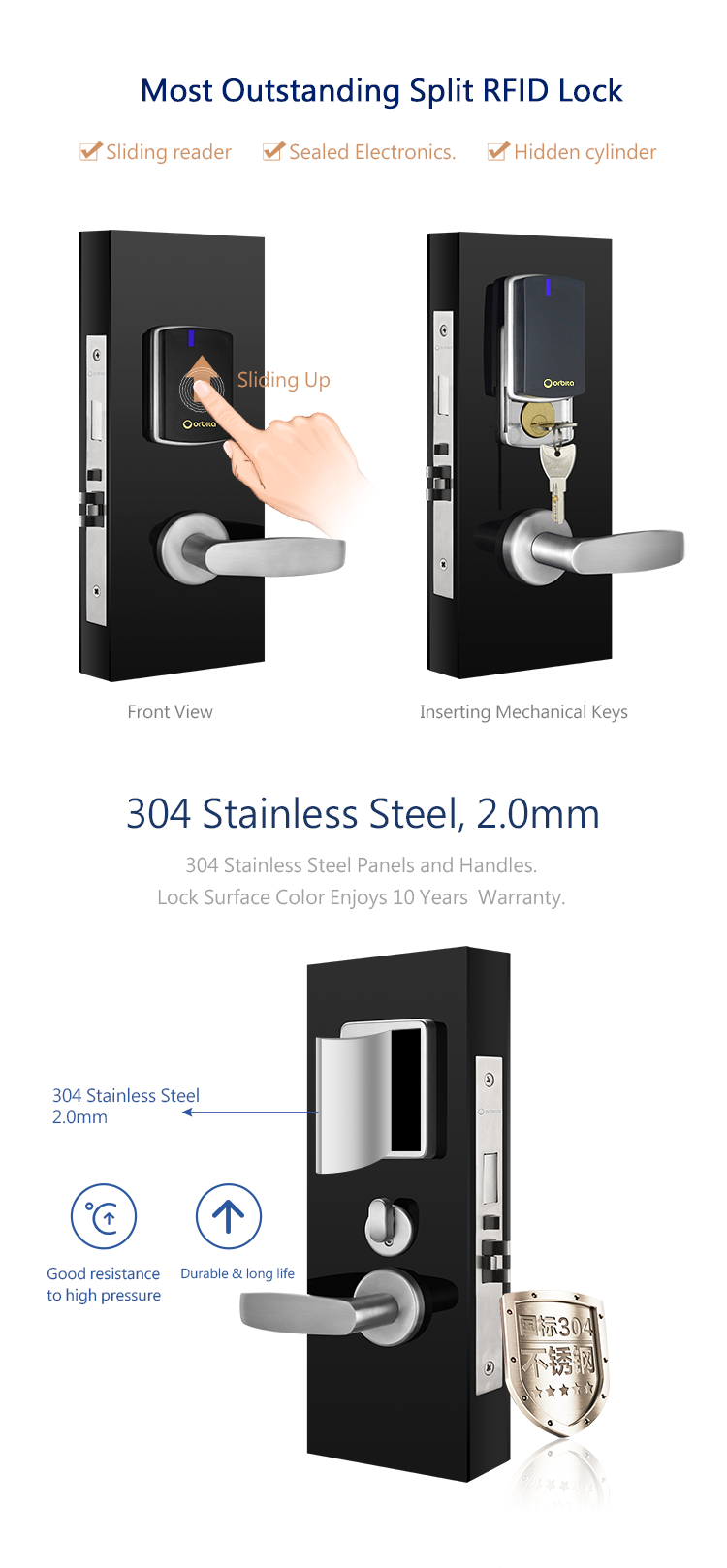 Khóa khách sạn S3072H ORBITA